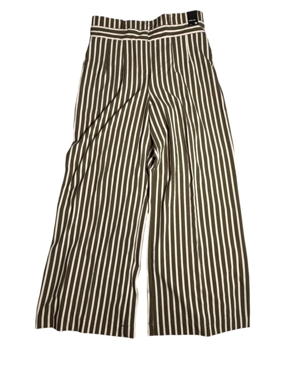 NWT New York & Co. Green-and-Ivory Striped Wide-Leg Pants, SZ 18